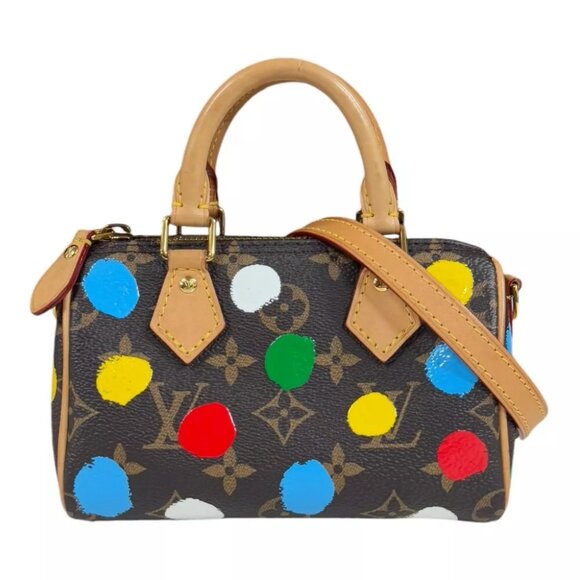 LOUISVUITTON KusamaYayoiCollaboration ShoulderBag M81979 MonogramNanospeedy used - Picture 1 of 12